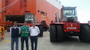 Manta Port Terminal (TPM) received two Reach Stacker cranes, brand Kalmar, model DRT450, with lift capacity up to 45 metric tons.